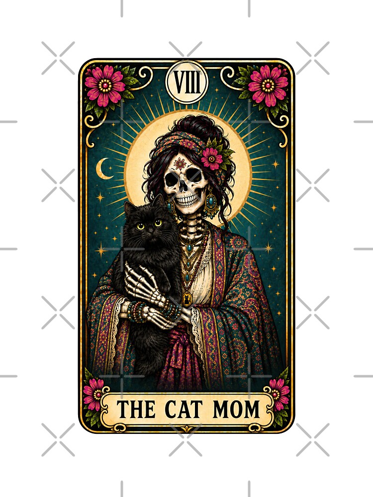 Cat Mom Tarot Card Gift for Crazy Cat Lady Women by Vibrantdream