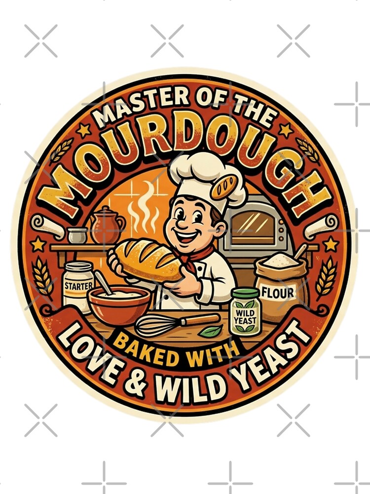 Master Of The Sourdough Vintage Baker Retro Badge by lovepower