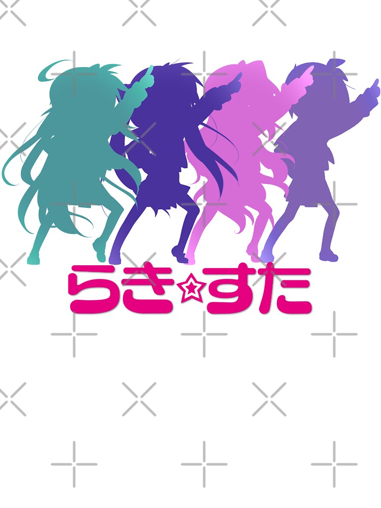 Konata Lucky Star Silhouette Kagami Miyuki Tsukasa by AnimeAxolotl