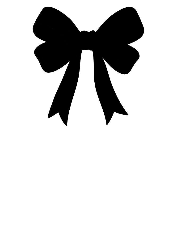 Black Coquette Bow | Elegant Minimalist Ribbon | Aesthetic Bow Illustration by Rush2Buy