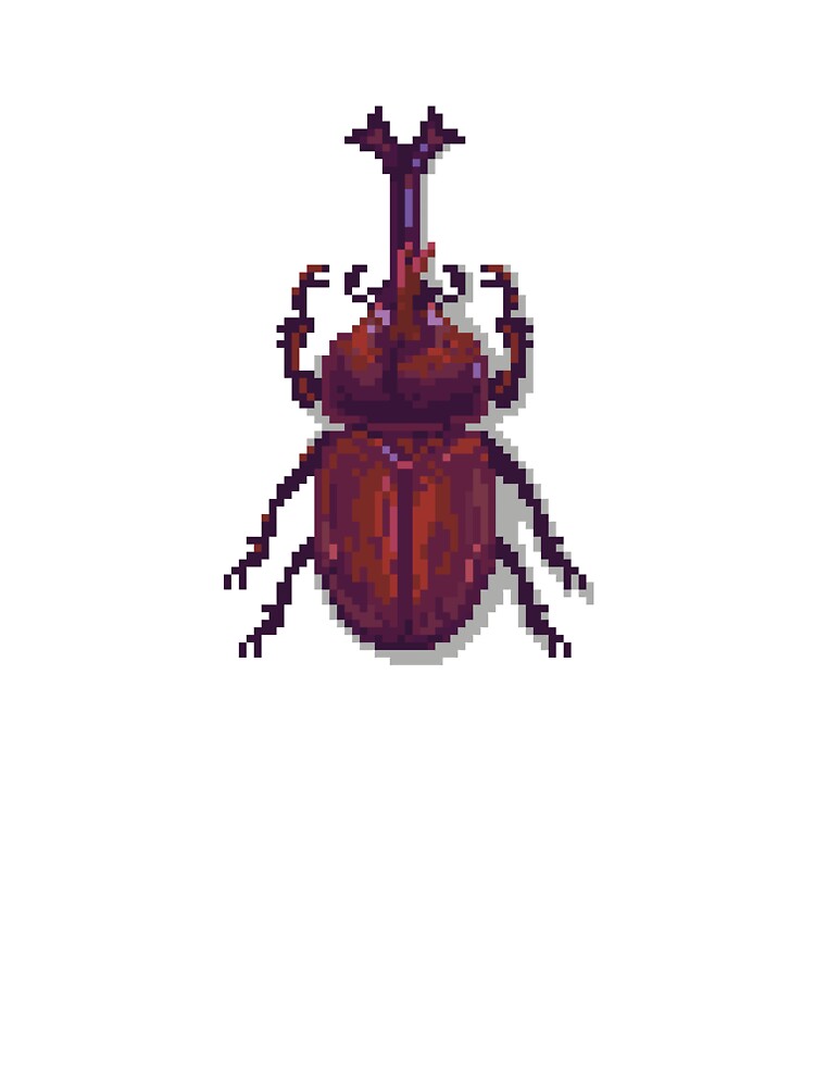 Pixel art beetle nº 50 by Kanistamps