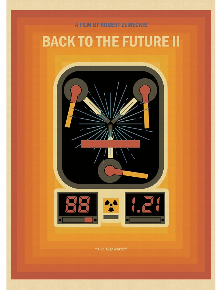 Back to the Future II - 1989 - Minimalist Movie Poster by kajiprints
