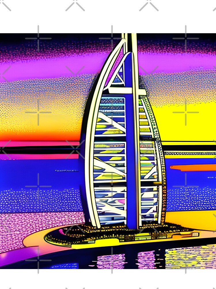 The luxurious Burj Al Arab in retro style by imagenia