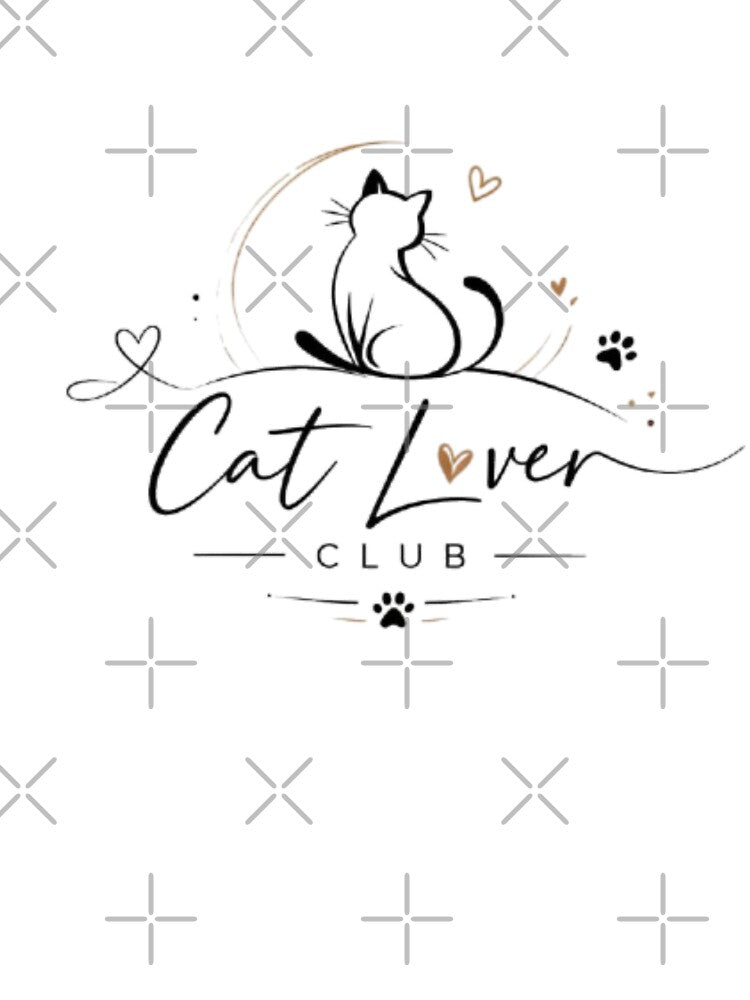 Minimal Cute Cat Lover Club Aesthetic Cat Design by Sanika arts