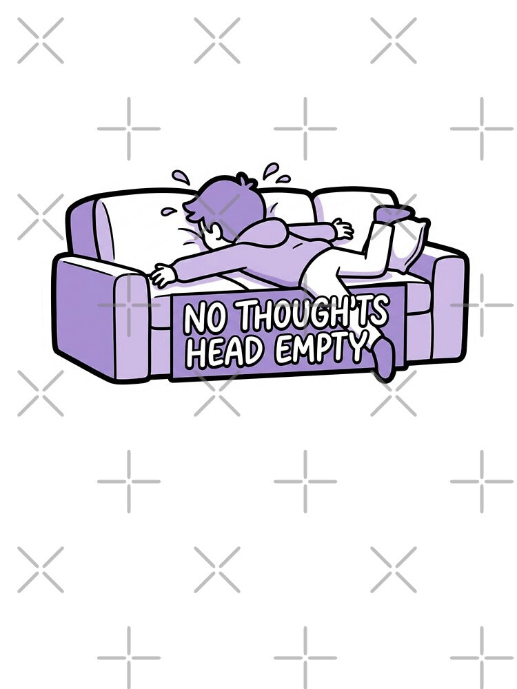 No Thoughts Head Empty Brain Off Relatable by NeonNerd Studio