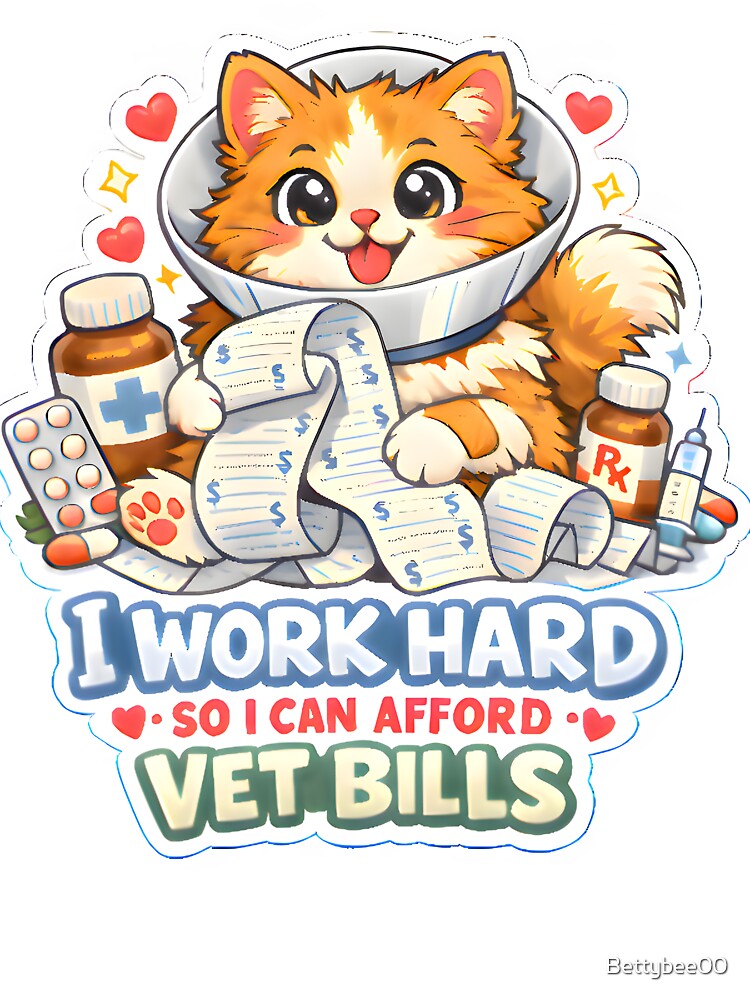 I Work Hard So I Can Afford Vet Bills – Funny Cat Vet Life by Bettybee00