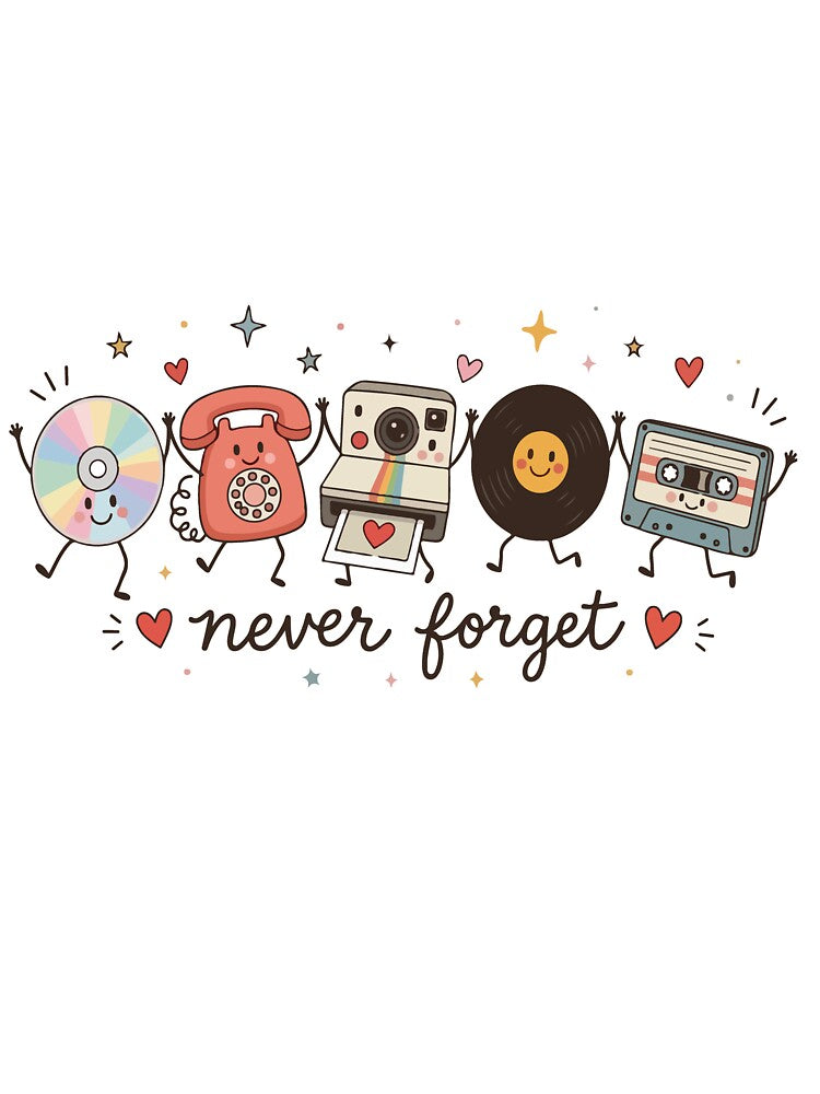 Never Forget Retro Media Nostalgia Vintage 80s 90s Memories by abig-eiyana