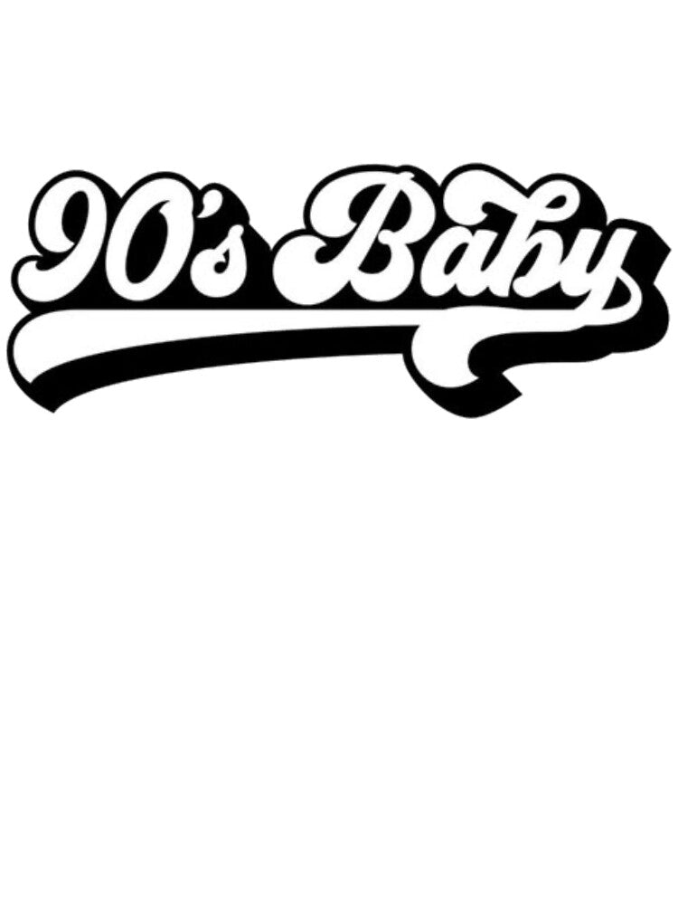 90s Baby - Retro Varsity Script Nostalgia Statement by The-SilentPlace