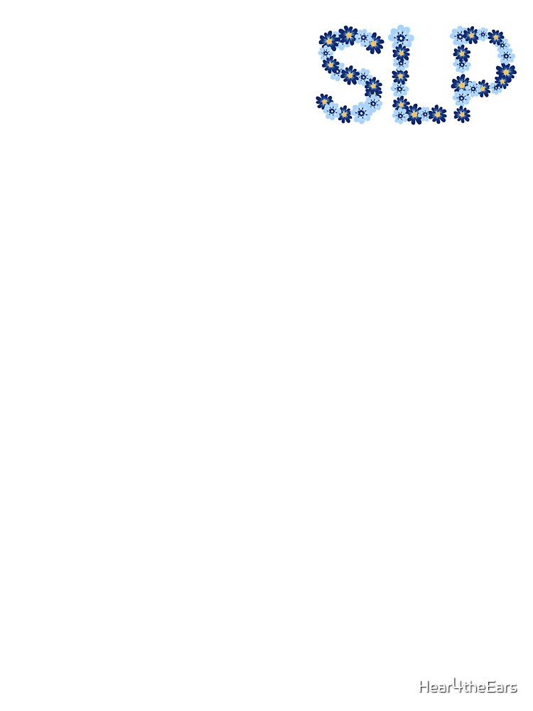 Blue and Navy Floral SLP for Speech Language Pathologists by Hear4theEars