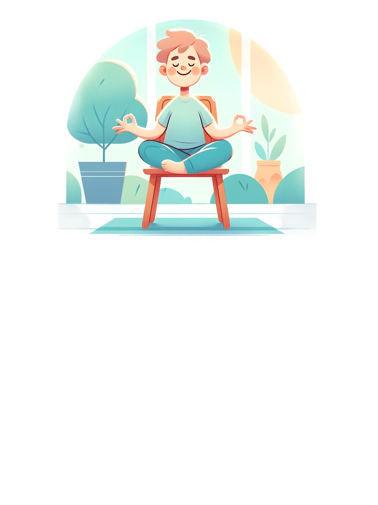 Chair Yoga Joy Funny Gifts by BadhbhArt