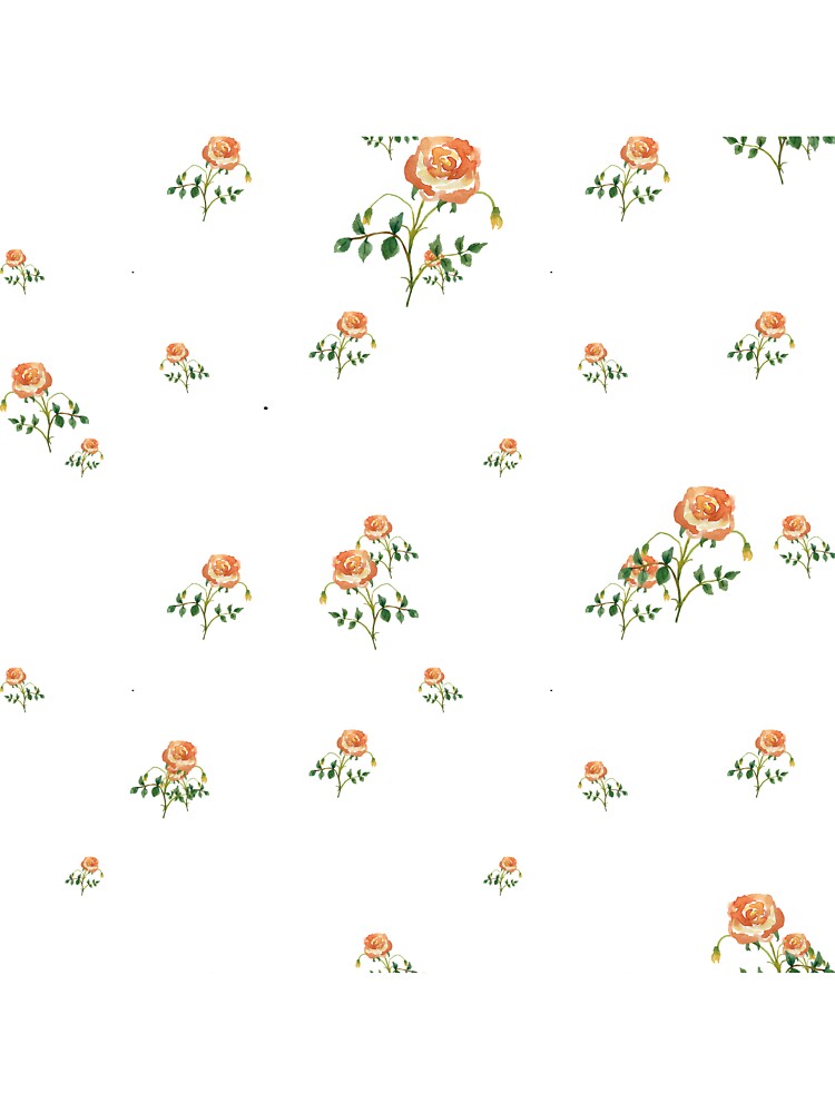 Rose flower ornate cute floral pattern watercolor by Yana Mustafina | Boho Soulful Designs
