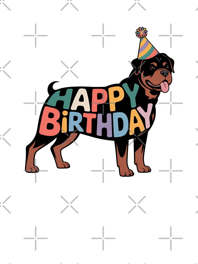 Rottweiler Happy Birthday Silhouette by TheAnimalZ00