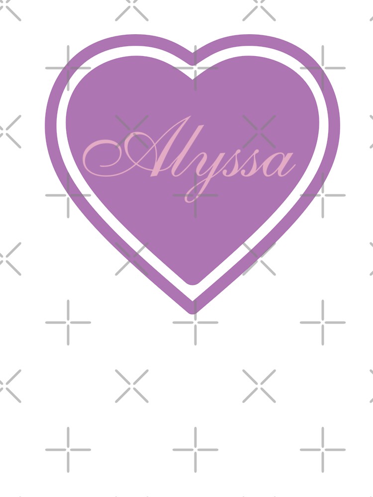 Alyssa Girl Name Purple by Artbymonika