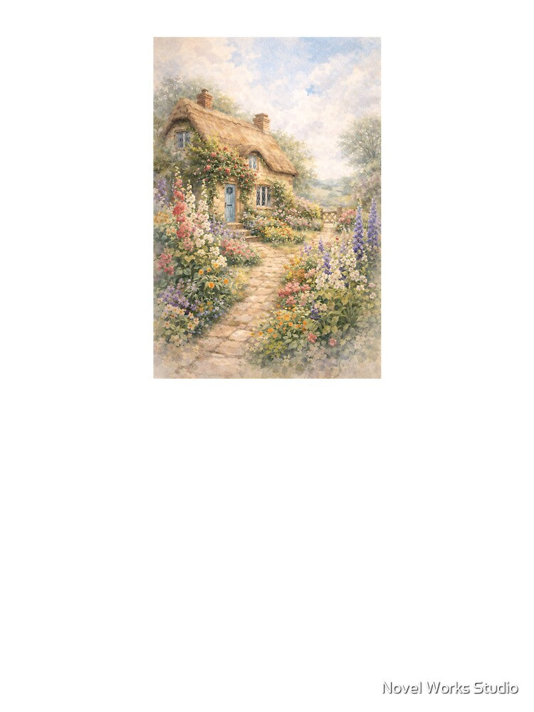 An English Cottage Garden in Spring by Novel Works Studio