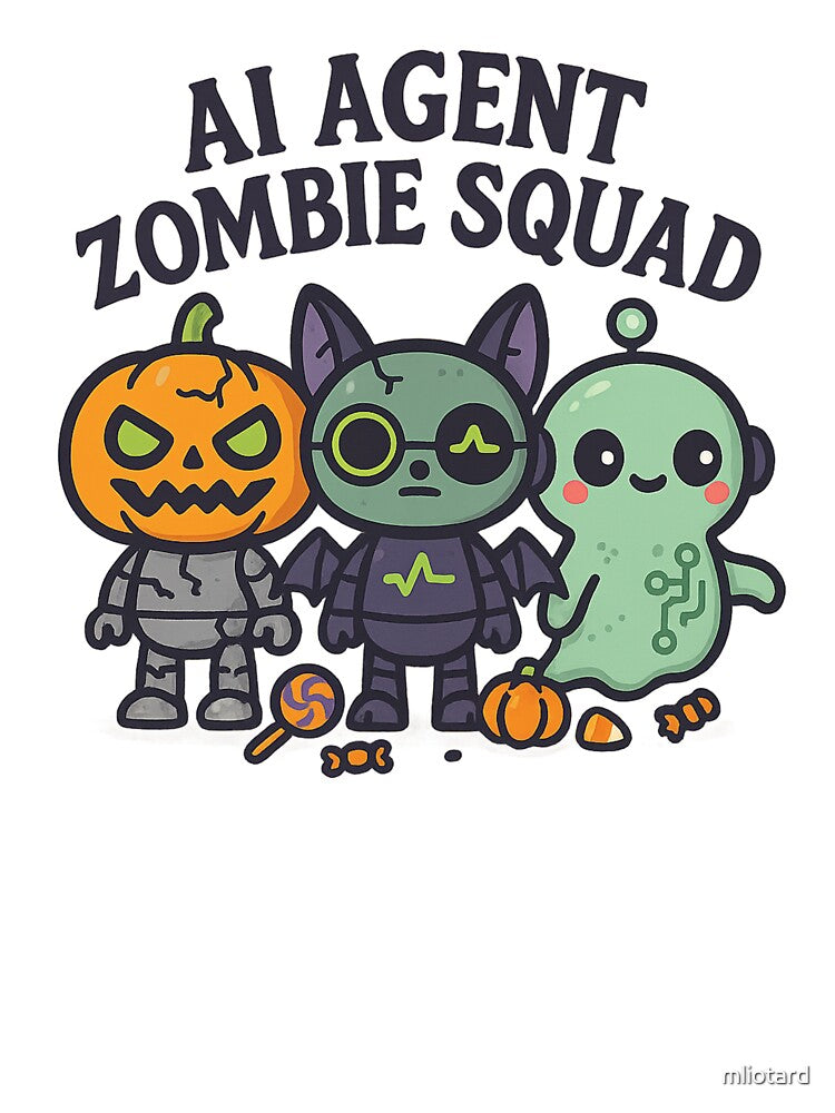 AI Agent Zombie Squad – Cute Tech Halloween Crew Design by mliotard