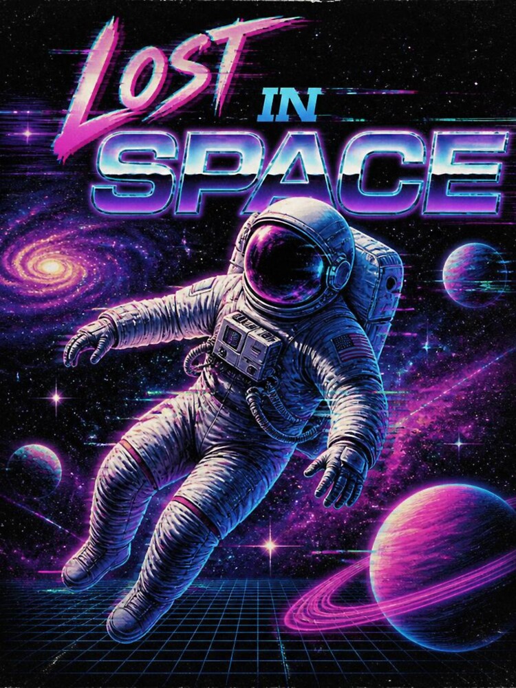 Lost in Space - Retro Synthwave Astronaut by redblink store