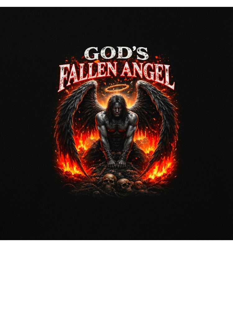 God’s Fallen Angel – Dark Gothic Angel Streetwear Design by INVIKETOS