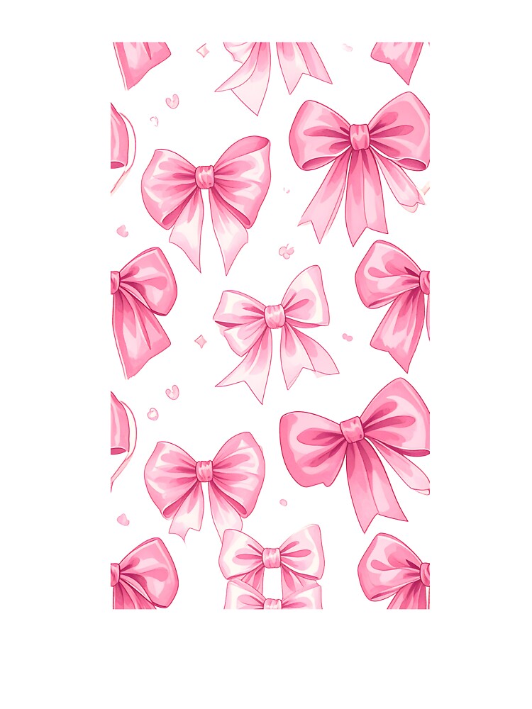 Pink Satin Bows Pattern | Coquette Aesthetic by DesignsByTaara