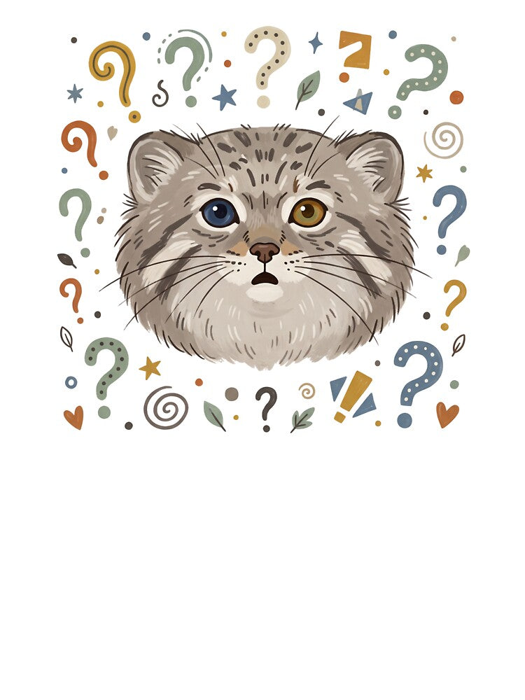 Pallas Cat (Manul) | Cute Floofy Wild Cat Meme Design by HelgaCraftery