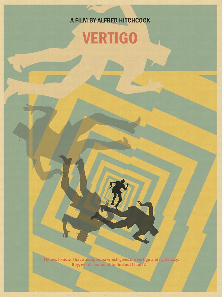 Vertigo 1958 Minimalist Movie Poster by kajiprints