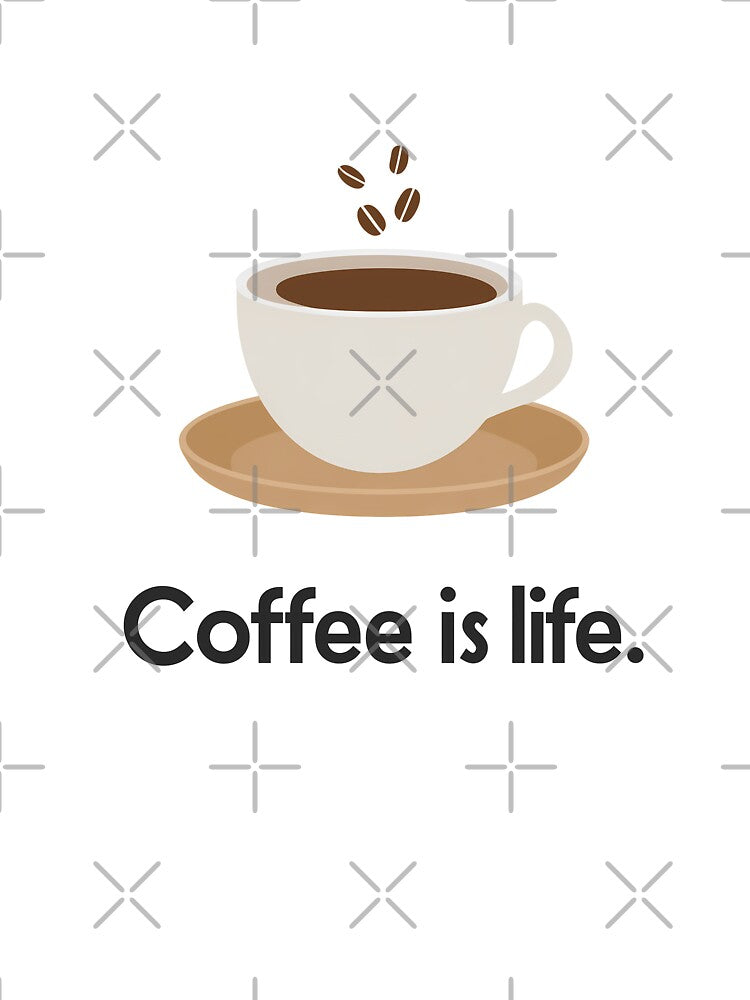 Minimalist Coffee Cup Illustration Coffee Is Life by BobaBunny76