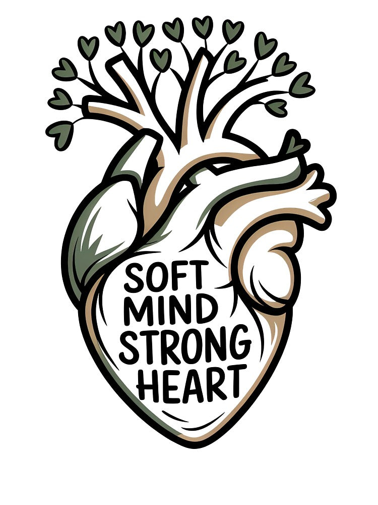 Soft Mind Strong Heart with Leaves for Stress Relief by 108stillness