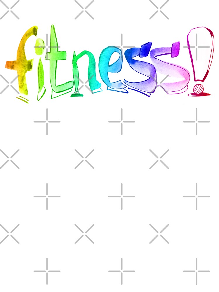 Fitness watercolor lettering |  Fitness crafty hand lettering by lausn