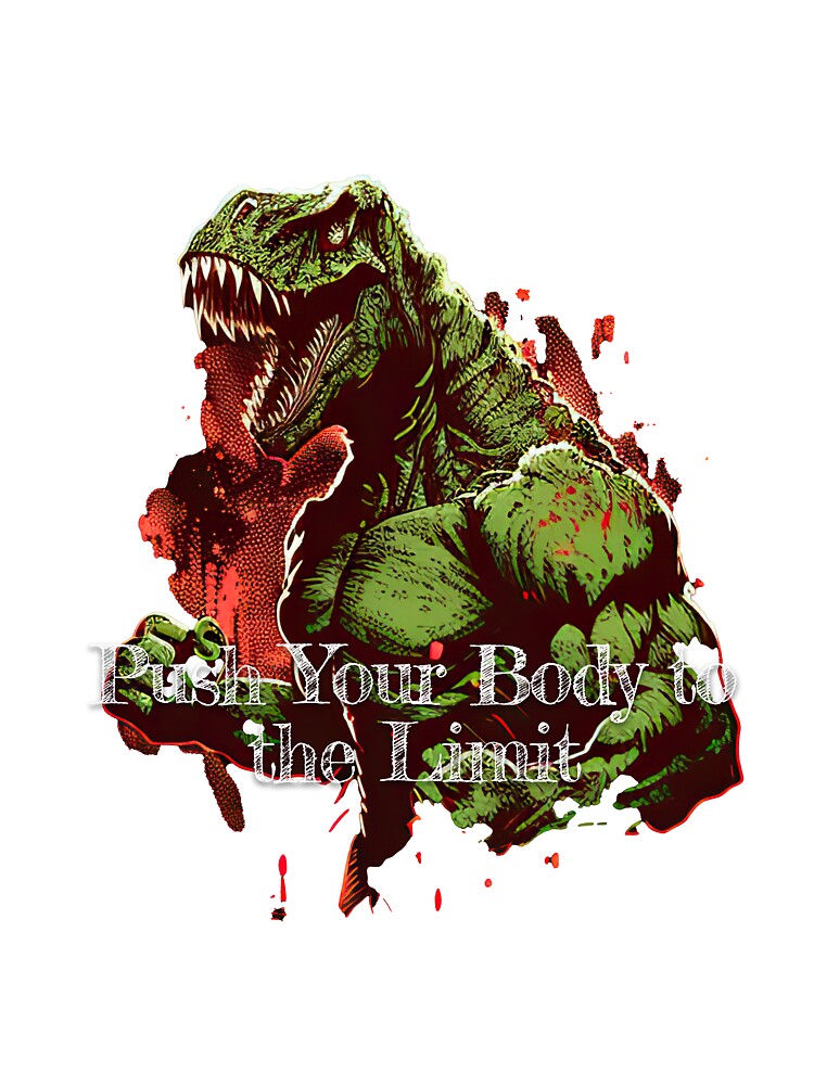 Push Your Body to the Limit Bodybuilding Fitness Gym Workout Exercise Merch Print  Design by tengamerx