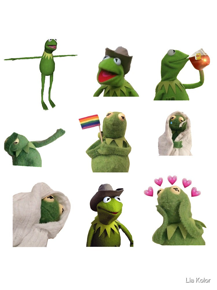 Kermit sticker set by Lia Kolor