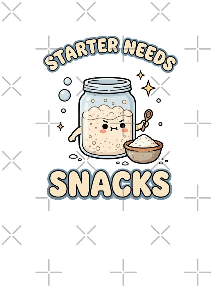 Starter Needs Snacks Cute Sourdough Jar by GoofyShopp