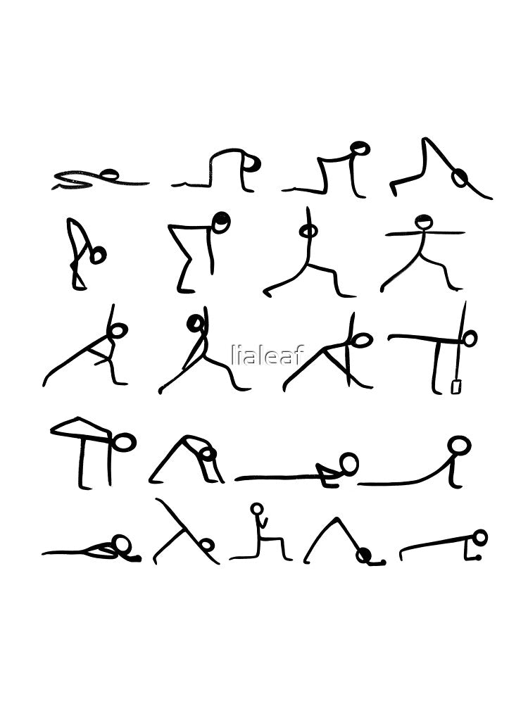Yoga asana sketches by lialeaf