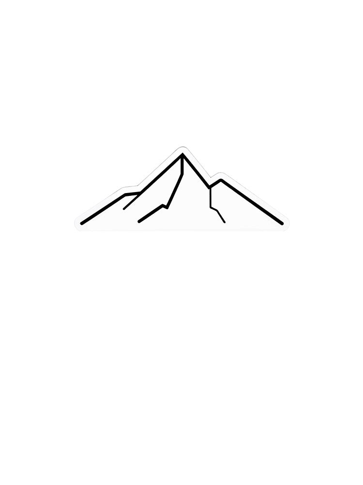 Single Line Mountain Sticker — Minimalist Nature Decal for Laptop Phone and Water Bottle by Stick_It_With_Love