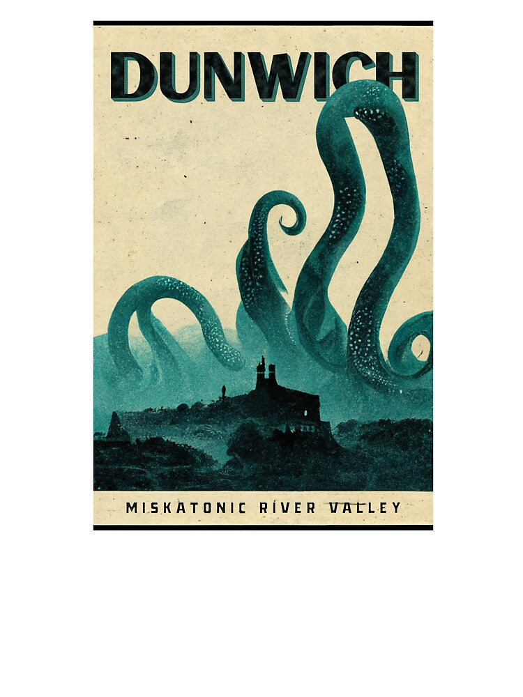 Dunwich. Vintage Lovecraftian Travel Poster by Wavesbender