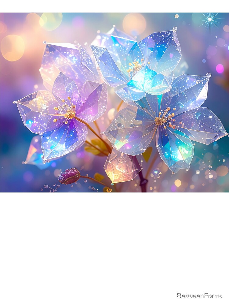 Iridescent Crystal Flower Dream Design by BetweenForms