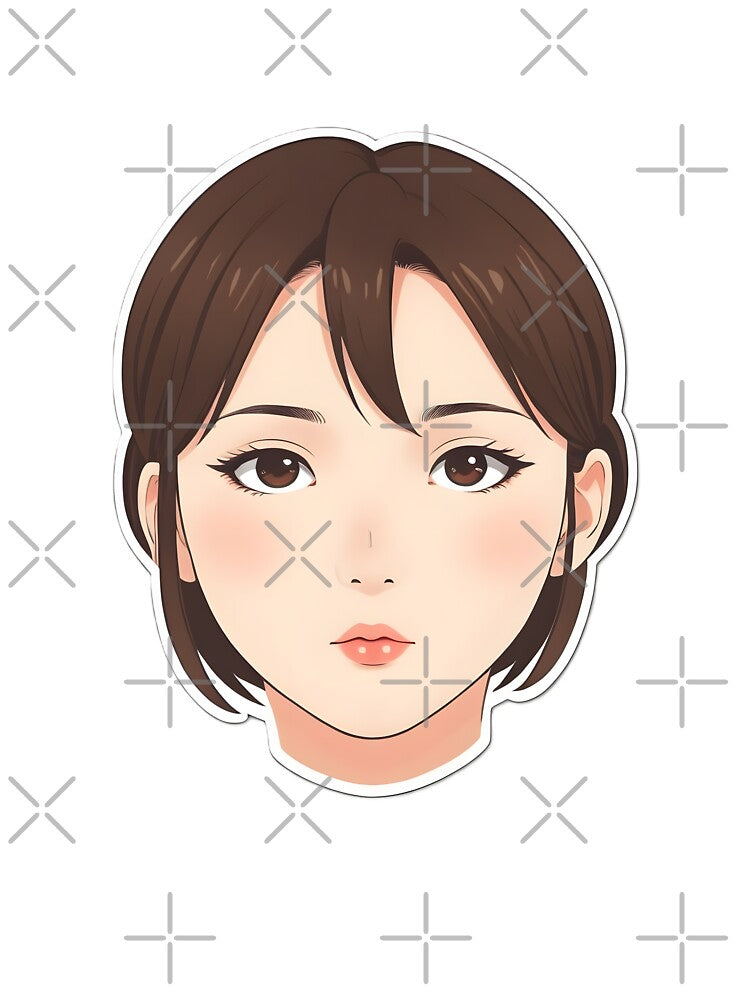Minimal Anime Face Line Art – Expressive Minimalist Character Design - 2 by RELAX STATION