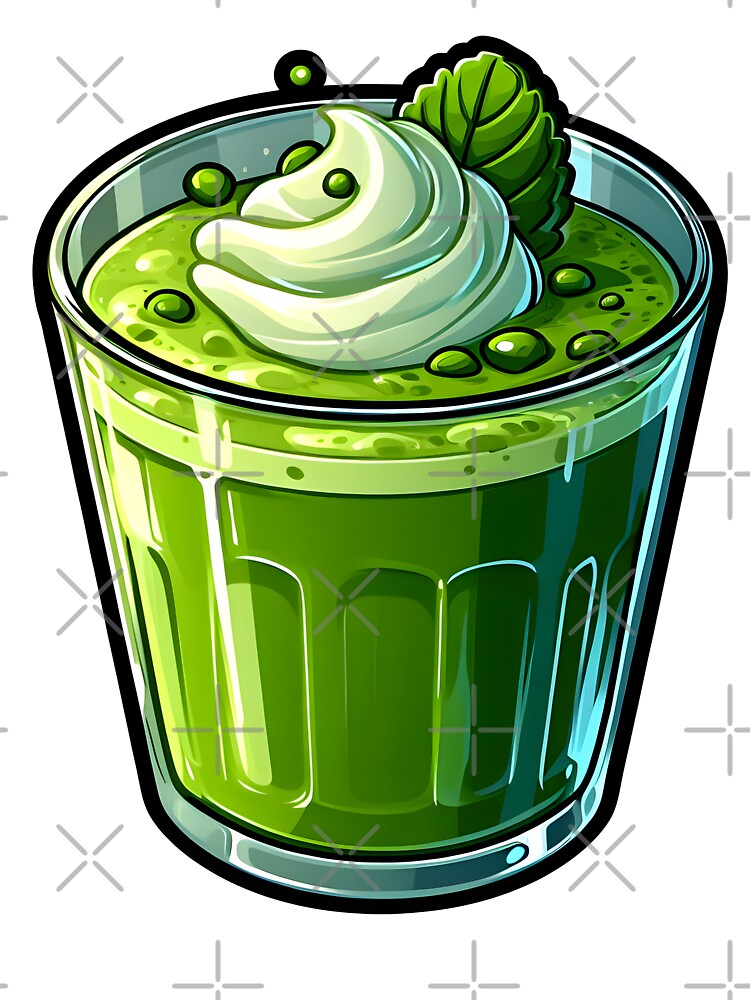 Matcha Latte – Minimal Green Tea Drink Illustration with Calm Aesthetic by BobaBunny76