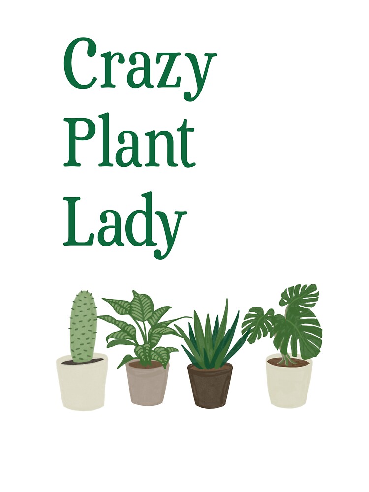 Crazy Plant lady art by palmandpaper