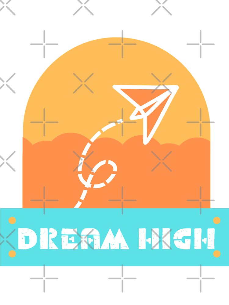 DREAM HIGH MINIMALIST PAPER AIRPLANE DESIGN by MiraiDesigns by miraidesigns