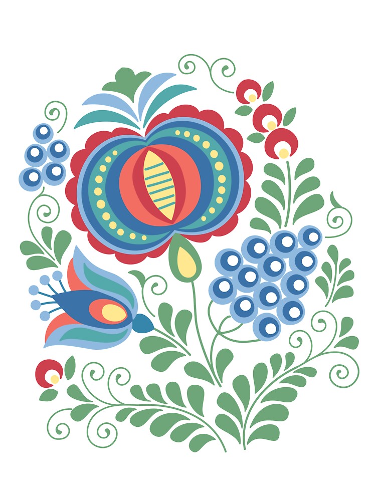 Moravian Folk Design Grapes by Barbara Pixton