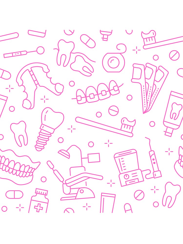 Dental pink pattern for dentistry lovers by DentalBabe