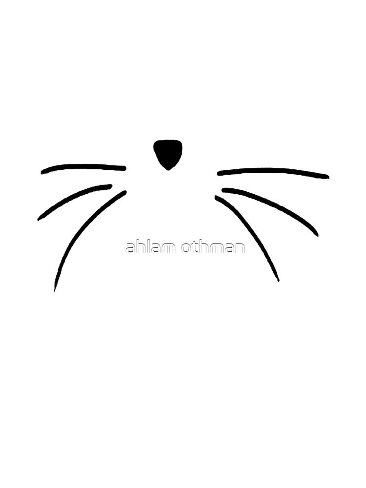 Black Cat Mustache by ahlam othman