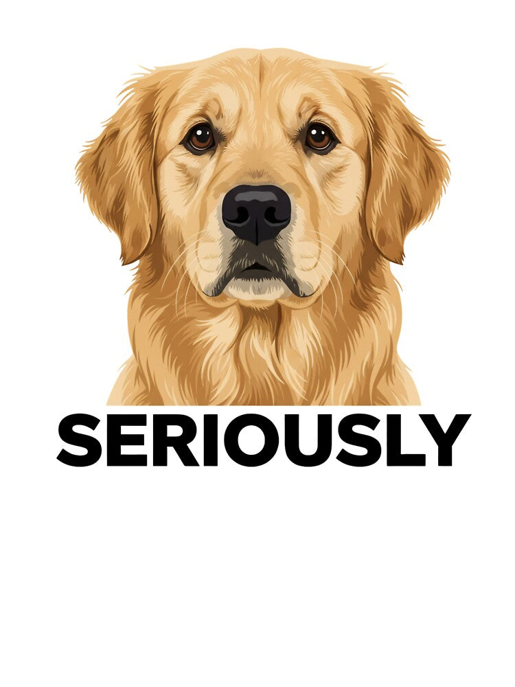 Seriously Golden Retriever Dog Owner Pet Lover by salmzouriart
