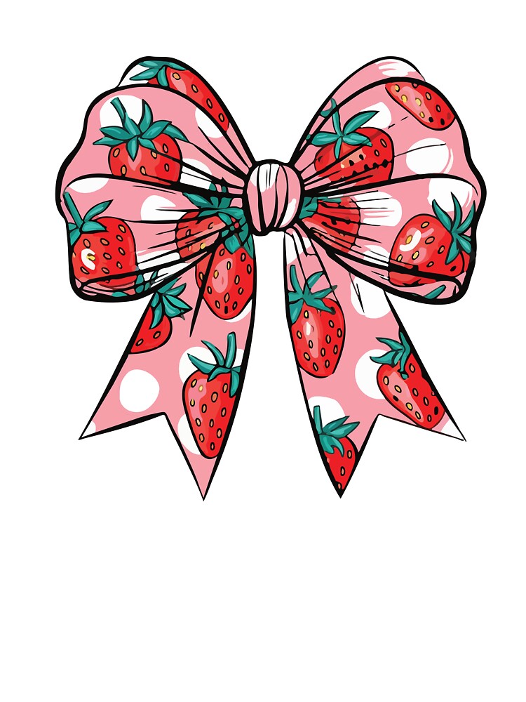 Cute strawberry bow by BrownHorse90s