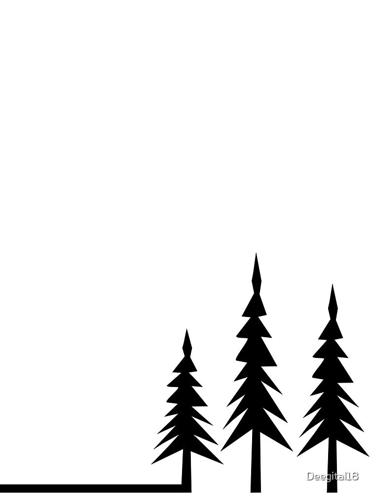 Minimalist Tree Forest: Classic black edition by Deegital18