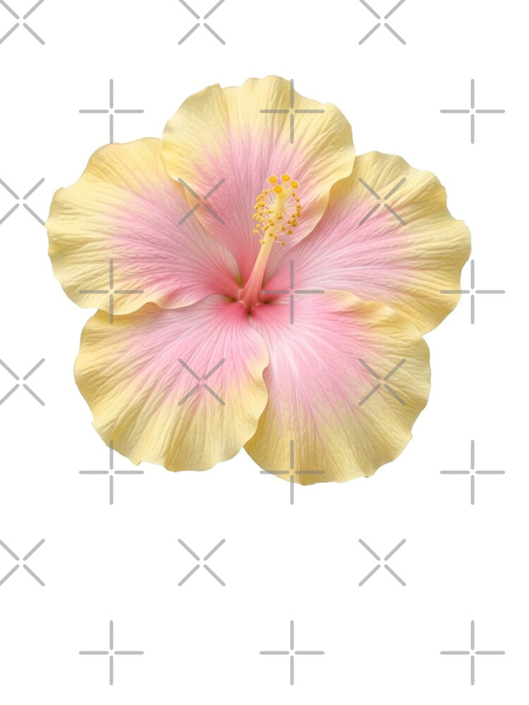 Cute Pink & Yellow Flower Minimal Design | Aesthetic Floral by Mialunaa