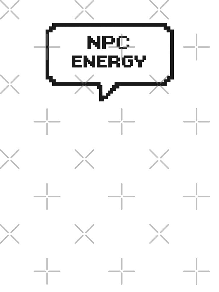 NPC Energy Pixel Art Speech Bubble Meme by LumePrint