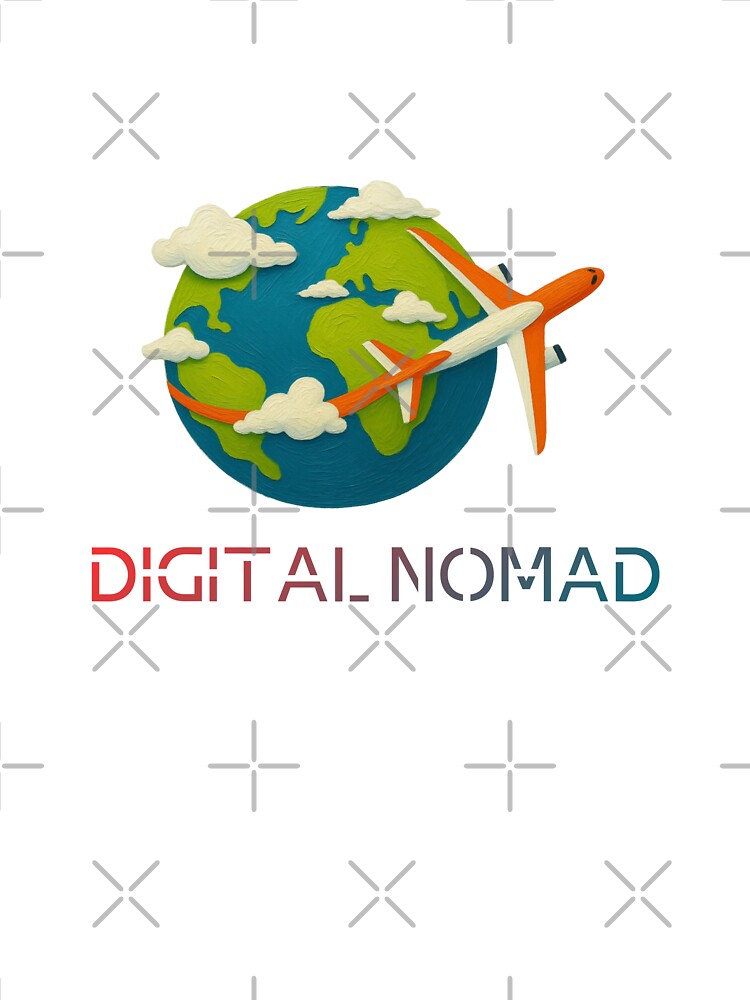 No Fixed Address Digital Nomad Globe by Inkworksbyshery