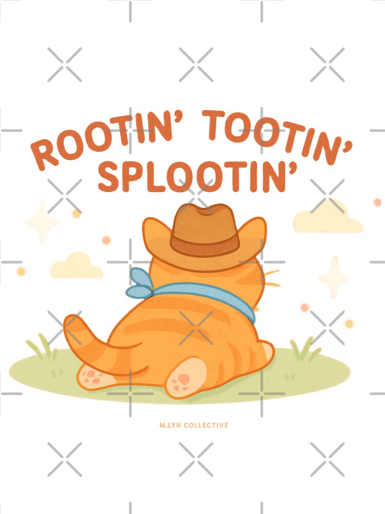Rootin’ Tootin’ Splootin’ – Cowboy Cat Sploot by MLynCollective