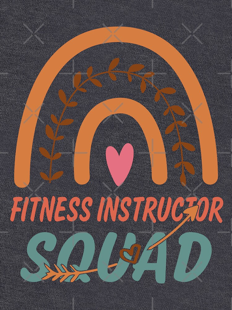 fitness Instructor Squad Rainbow Quote Gift Idea For Men and Womens - Funny fitness Instructor by Mmmm3344