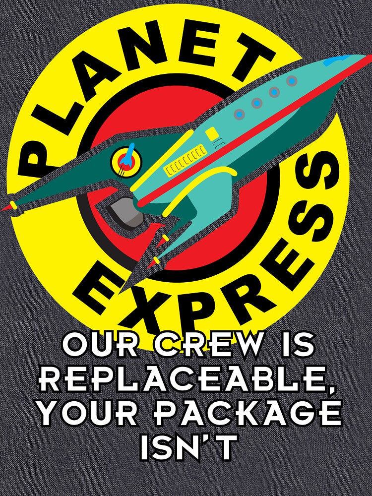 "Our Crew Is Replaceable, Your Package Isn’t" Shirt – Futuristic Space Delivery Parody Tee by Retro-Realm